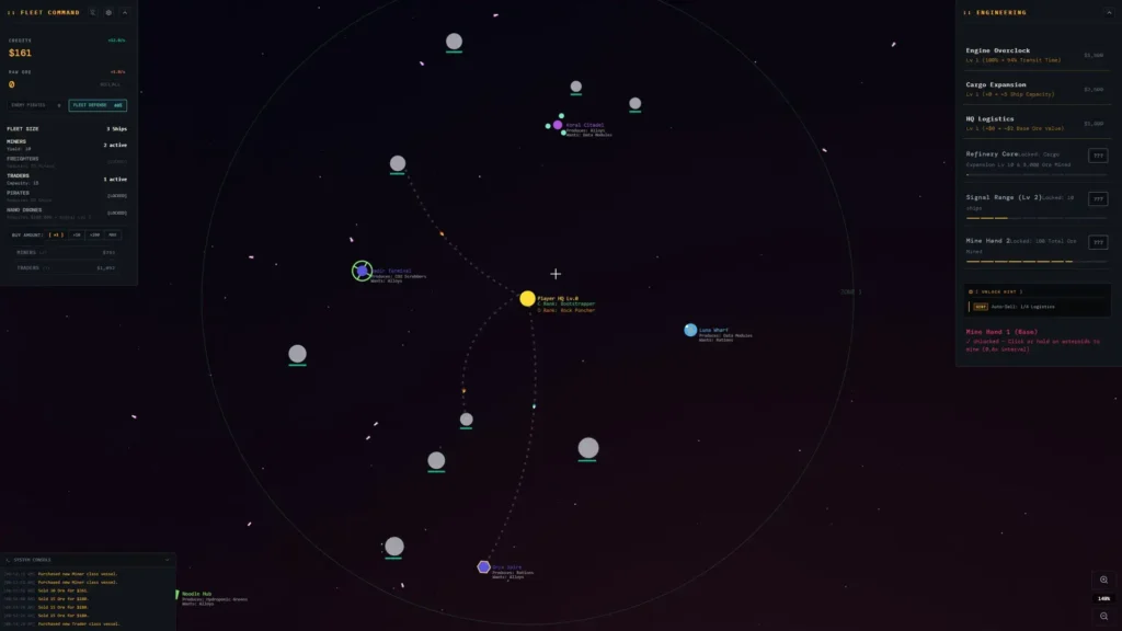 Desk Space: Idle Spacefleet clicker